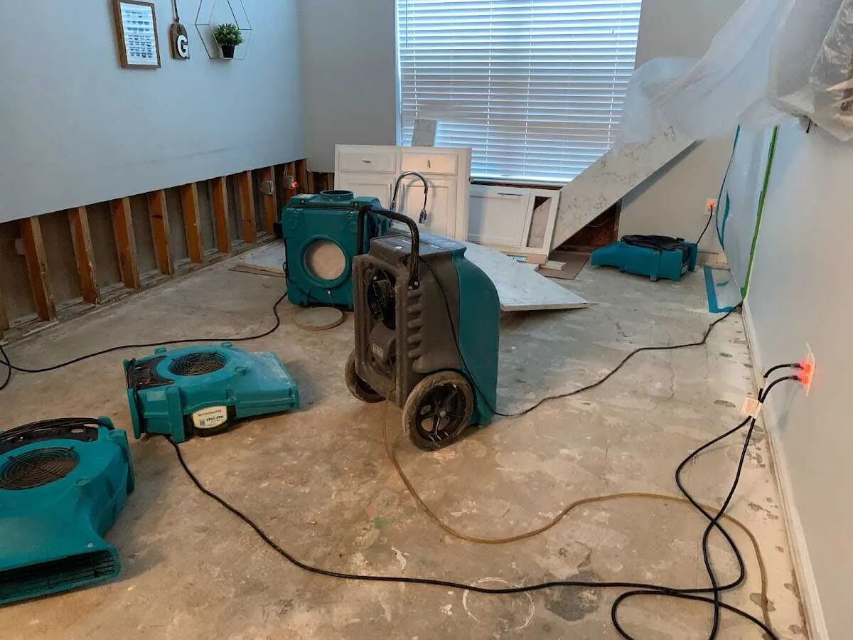 Dehumidifier in flood-cut room for Water Extraction & Removal in Spout Springs